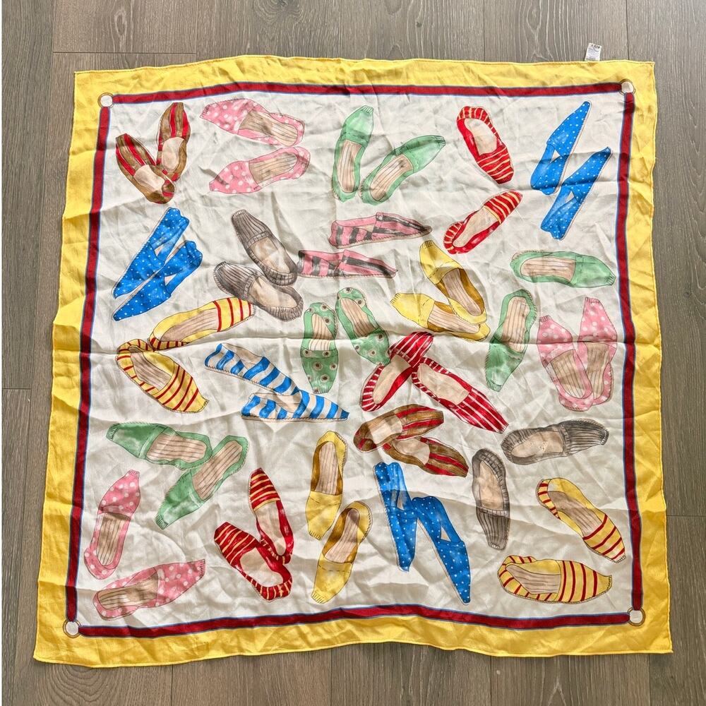 ECHO Vintage 100% Silk Made in Japan Scarf Summer Italian European